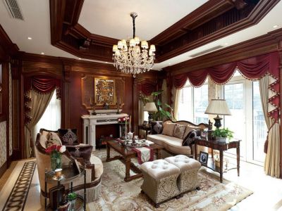 东原逸墅欧式古典206平米别墅装修案例