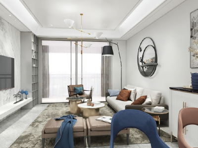 电信公寓100平米北欧极简三居装修案例