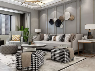 世豪嘉柏127平米美式四居装修案例