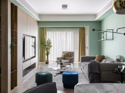 中海国际社区121平三居室现代简约风格装修案例