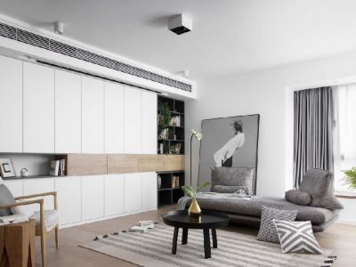 孔雀城120平三居室北欧极简风格装修案例