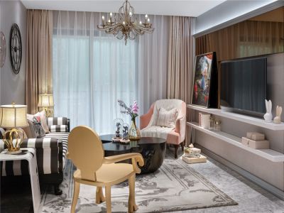 北回归线85平米温馨风格三居室装修案例