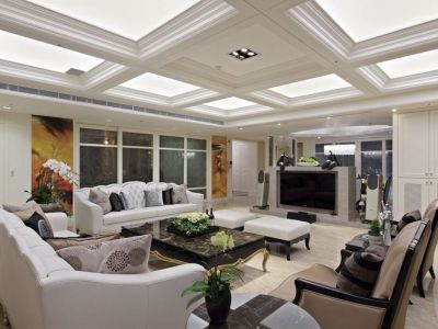 中邦御珑湾后现代风格210平米别墅装修案例