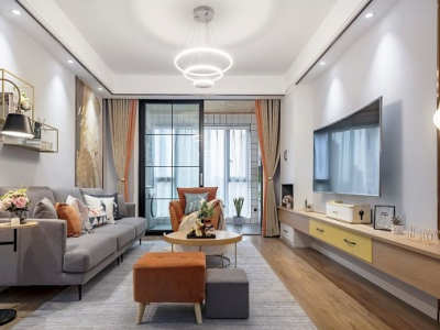 京师园北欧风格118平米三居室装修案例