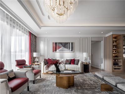 逸翠园新古典风格156平米三居室装修案例