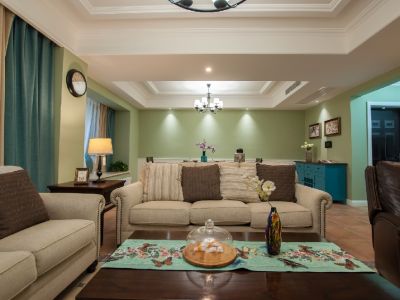 领馆区1号117㎡三居室中式风格装修案例