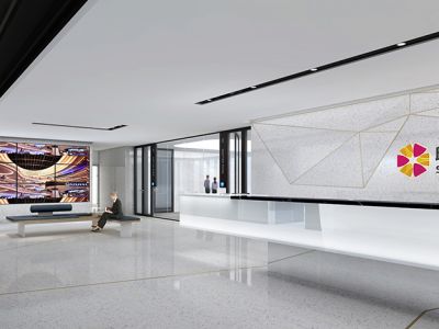 成都办公空间960平米绚丽风格装修案例