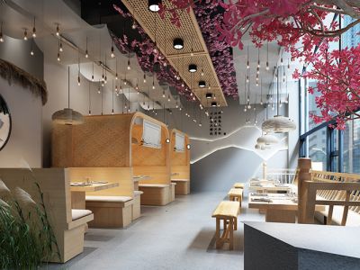 成都火锅店820平米现代中式装修案例