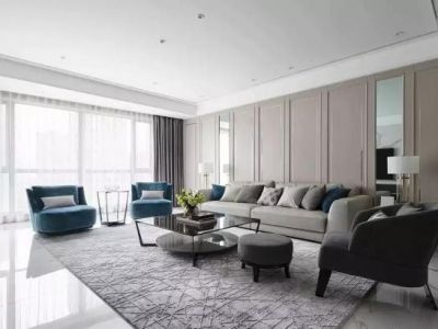 悦府混搭风格179平米四居室装修效果图案例