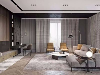 希望汇110平米现代轻奢三居室装修案例