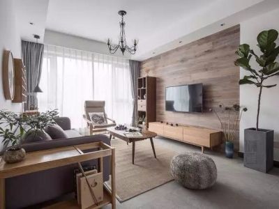 同德锦江嘉园95平米北欧简约三居室装修案例