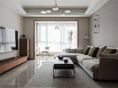 春湖国际生态城现代风格三居室装修案例