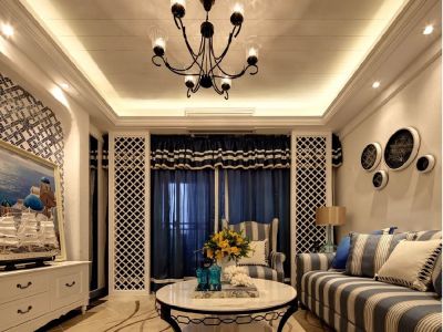 海伦堡大城小院139平米地中海风格四居室装修案例