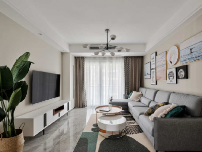 嘉通云尚90平二居室现代简约风格装修案例