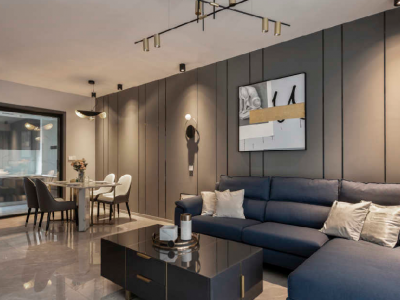 双樱阁114平三居室现代简约风格装修案例