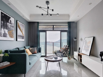 奥园广场70平二居室北欧极简风格装修案例