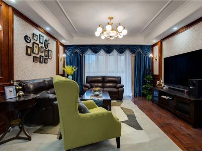 金马御龙城美式风格140平米装修案例