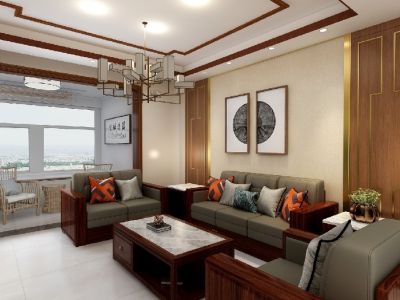 大观首府120平米中式风格装修案例