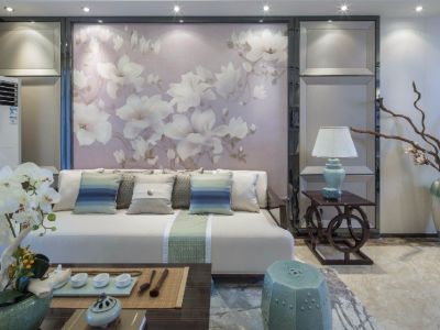 实力城·未来港110平米新中式三居室装修案例