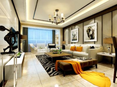 俊发城118平米现代风格装修案例