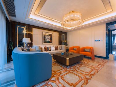 保利林语山庄180平米现代简约别墅装修案例