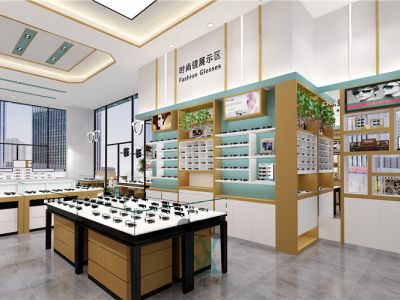 眼镜店128平现代风格装修案例