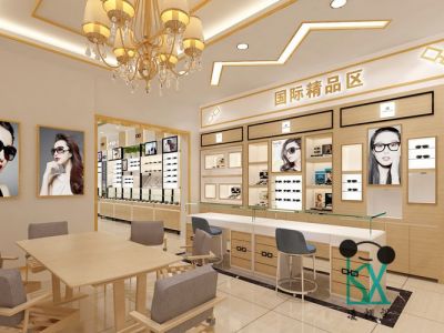 眼镜店120平现代风格装修案例