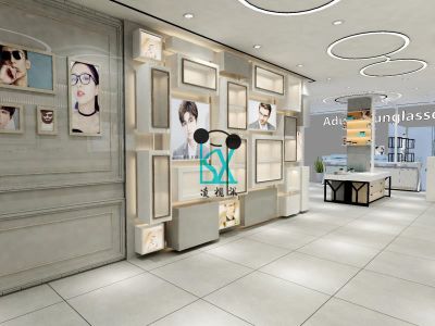 眼镜店125平现代风格装修案例
