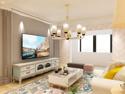 雨花玖悦121平米田园风格装修案例