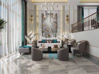 玉山城现代风格200平米装修案例