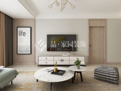 红星天铂现代风格115平米装修案例