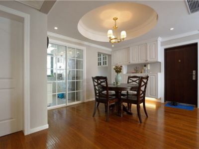 保利108公馆100㎡三居室美式风格装修案例