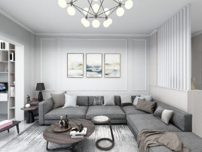 美的顺城府118平三居现代风格装修案例