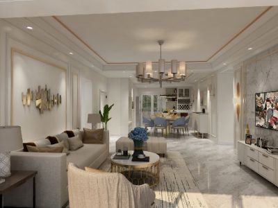 俊发盛唐城四居123平现代风格装修案例