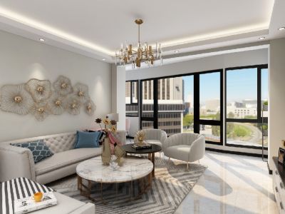 万科金域水岸三居119平现代风格装修案例