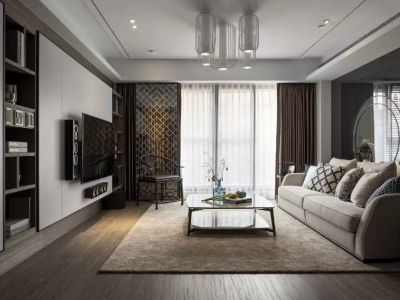 中海康城花园130㎡三居室中式风格装修案例