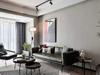 中大金悦金沙91平二居室现代简约风格装修案例