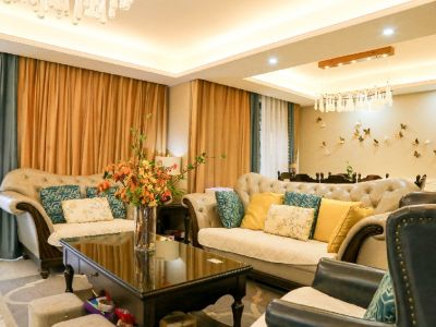 龙湖三千148平三居室美式经典风格装修案例