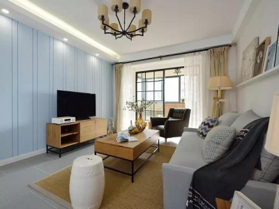 东原璞阅三居116平美式风格装修案例