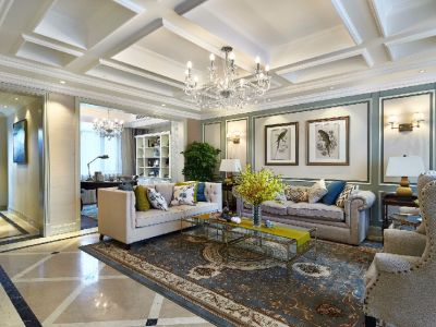 实地·昆明花鹤翎140平米欧式风格四居室装修案例