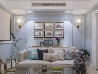 江东境界花园三居135平美式风格装修案例