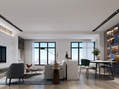 蓝光德商天域90平米现代风格装修案例