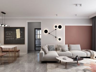 金科江湖海现代风格118平米三居室设计案例