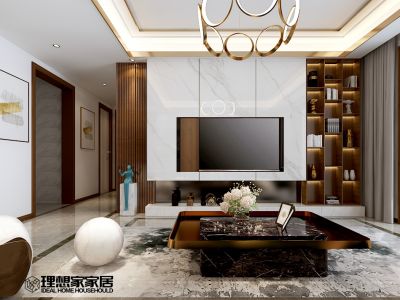 保利林语溪现代轻奢风格178平米四室两厅装修案例