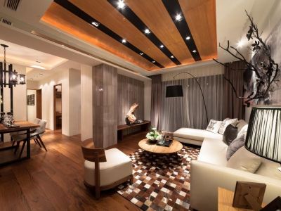 景晖苑107㎡二居室现代风格装修案例