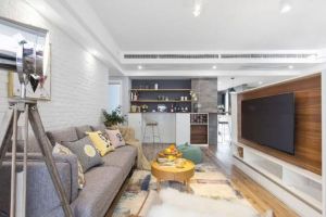 [昆明面对面装饰]120平北欧风格装修，客厅半包围的布局方式，舒适又自在