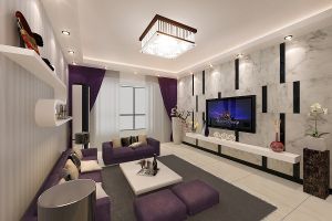 110㎡美式混搭风格装修 三房两厅大户型