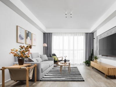 水岸峯景简约风格115平米三居室装修案例