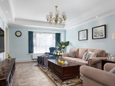 嘉汇城美式风格三居室120平米装修案例