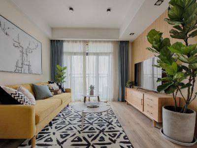 都市逸品北欧风格116平米三居室装修案例